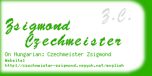 zsigmond czechmeister business card